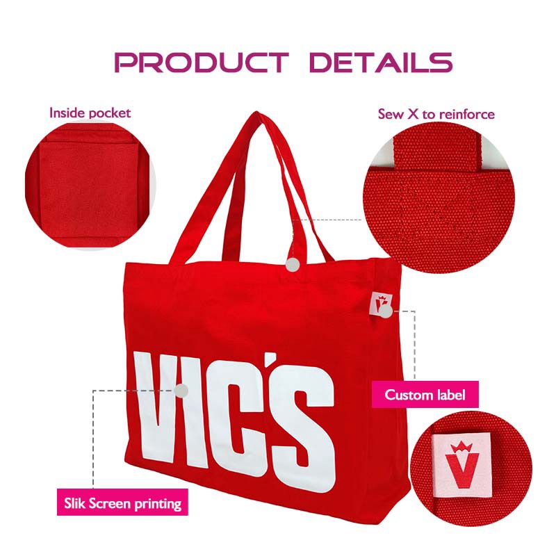 Red Eco-Friendly Big Tote Bag