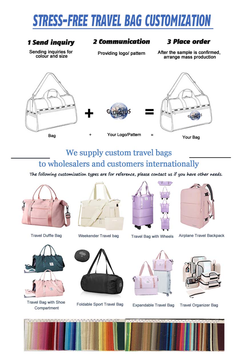 Custom Travel Bag with logo printed