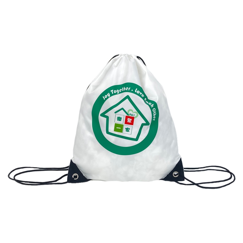 Customizable Grey Oxford Canvas Drawstring Bags
