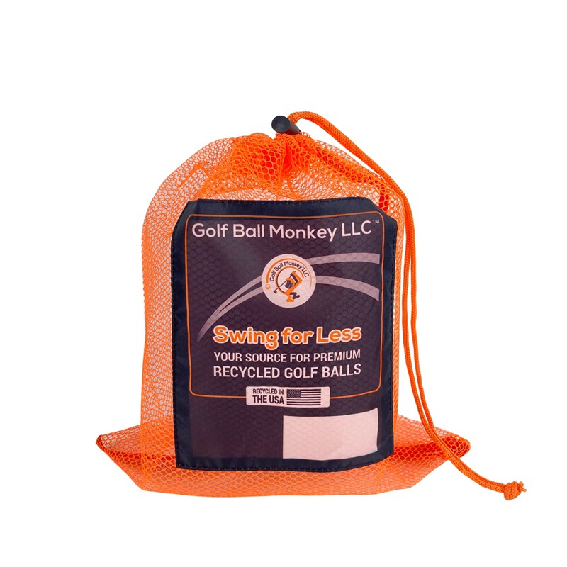Orange Mesh Braid Rope Bag